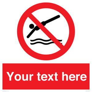 Custom prohibition no diving